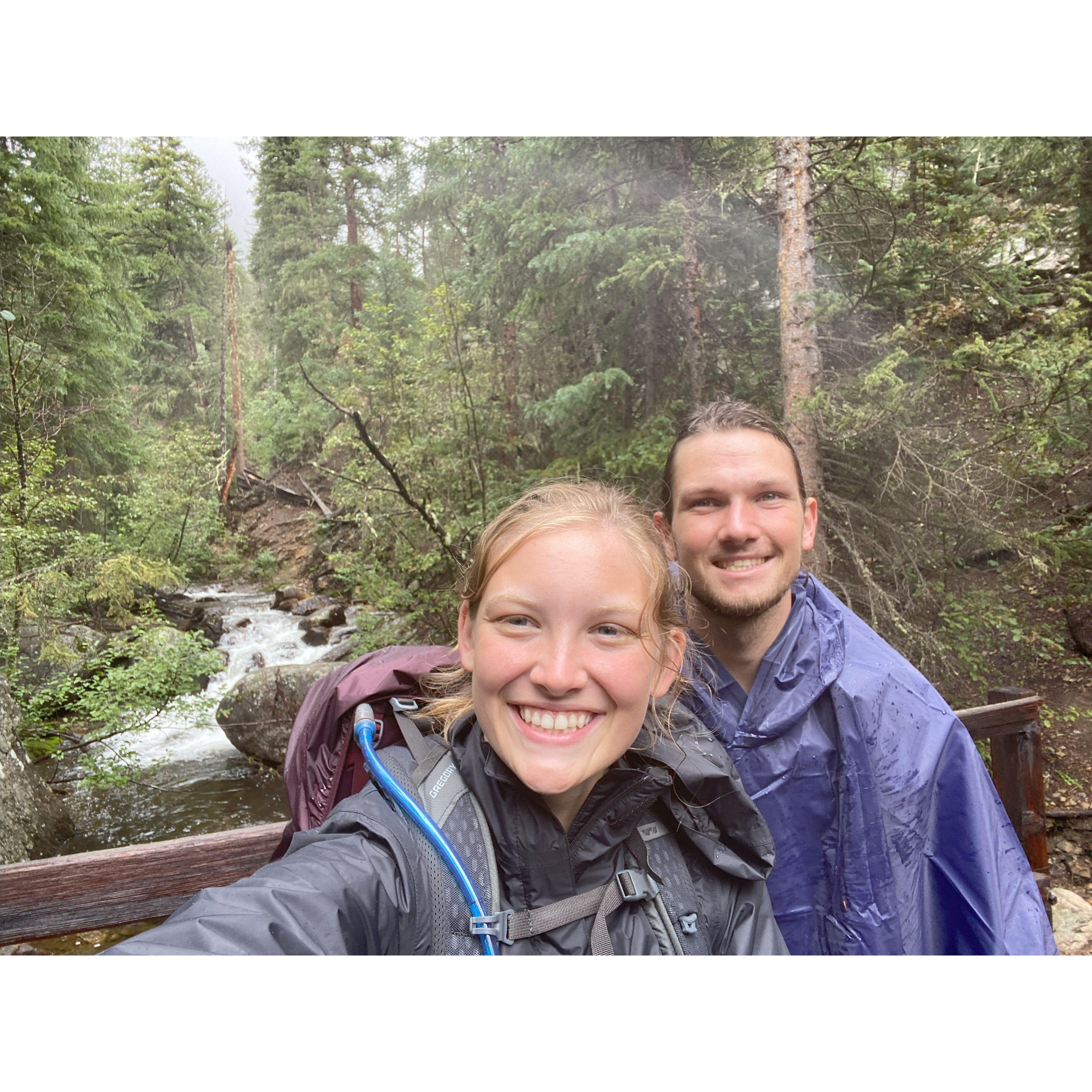 Aug 2021. Same backpacking trip, got rained and hailed on all night. Type 2 fun!