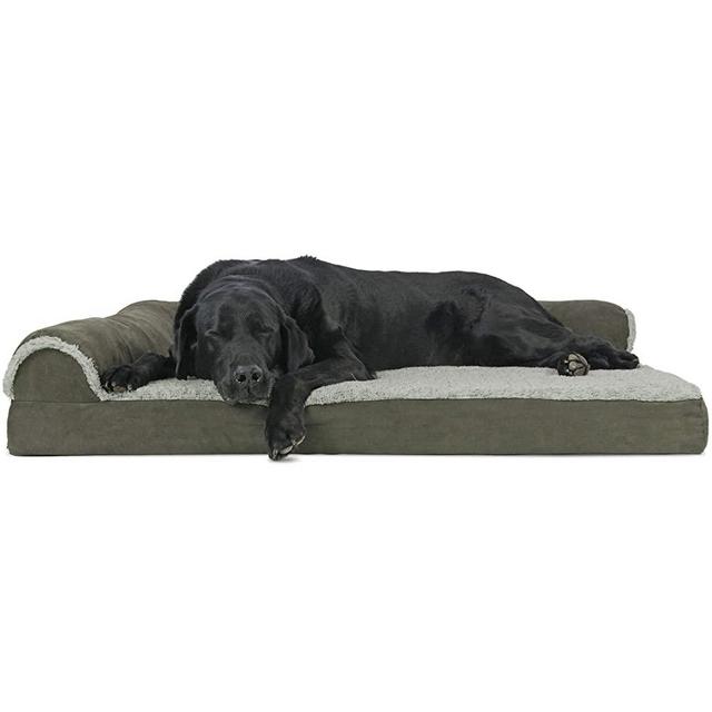 Furhaven Pet Dog Bed | Ergonomic Contour Lounger & Therapeutic Sofa-Style Living Room Couch & Pet Bed w/ Removable Cover for Dogs & Cats - Available in Multiple Colors & Styles