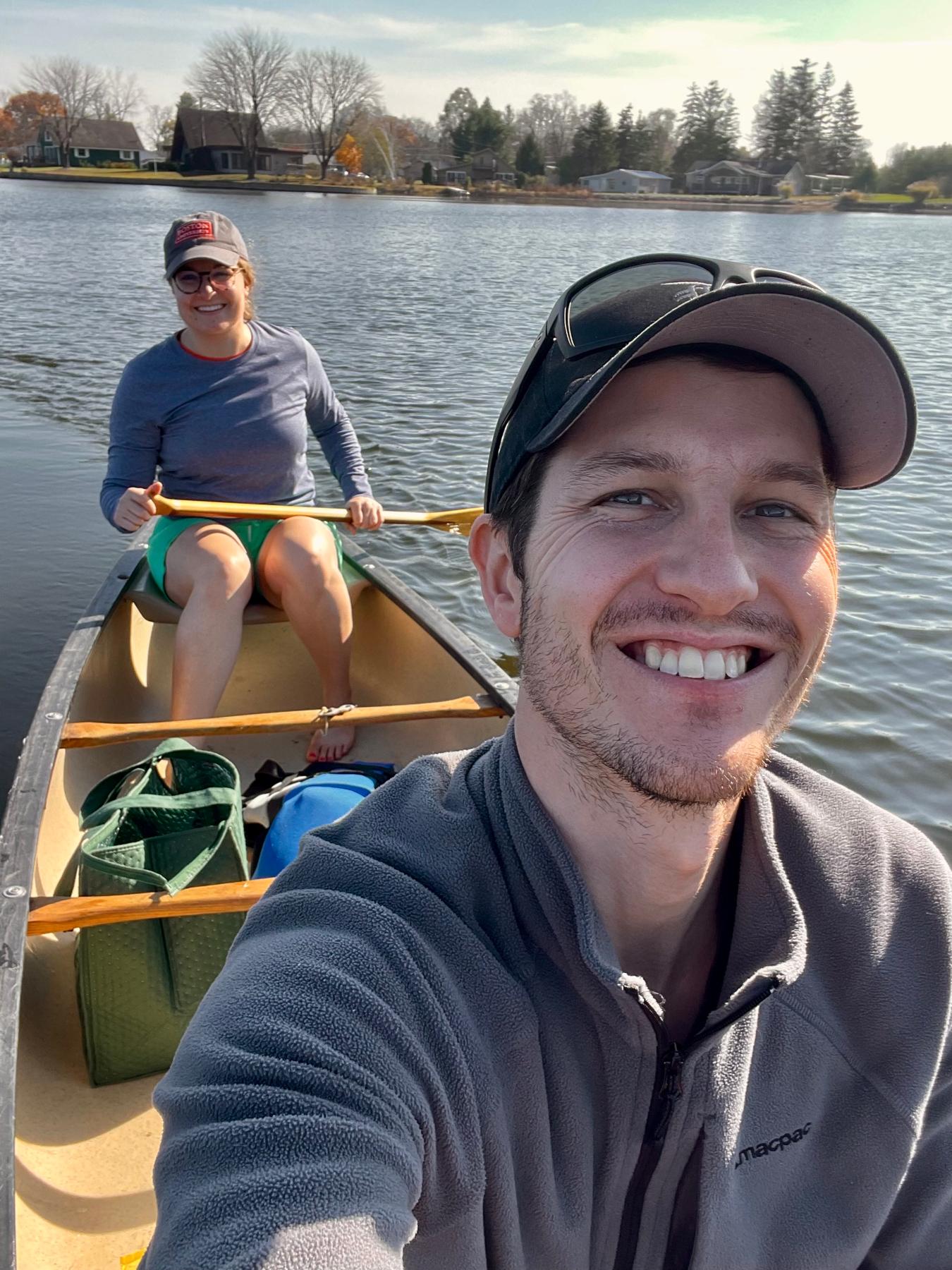Canoeing on Portage Lake, Michigan 2022