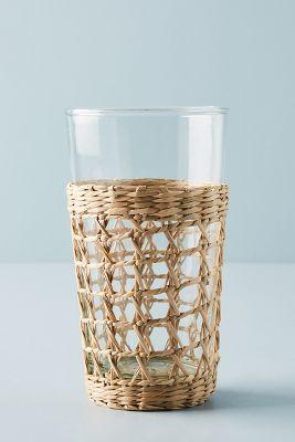 Seagrass-Wrapped Highball Glasses, Set of 4