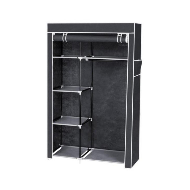 Slickblue 64" Portable Wardrobe Organizer with Clothes Rack and Shelves for Optimal Storage Solutions