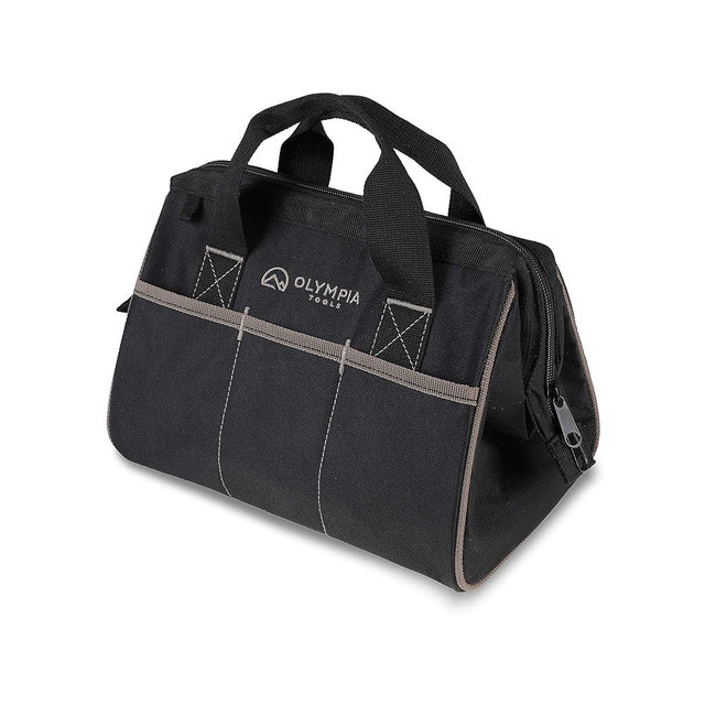 Olympia Tool Bag 12 Inch, Heavy Duty Tools Bag with 3 Large Pockets, Adjustable Shouder Straps and 600D Reinforced Material
