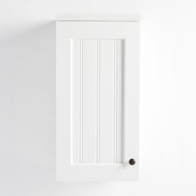 Aubrey Left Door Cabinet, White, 15"W