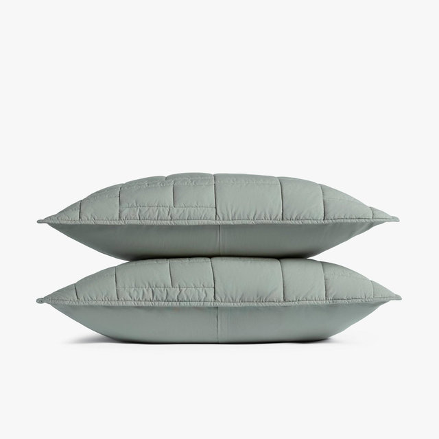 King Cozy Block Quilted Sham Set Jade - Parachute for Target