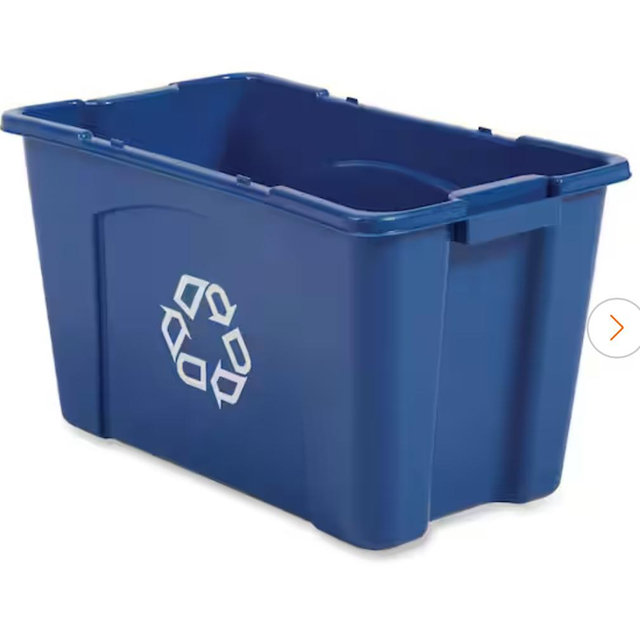 Rubbermaid Commercial Products 18 Gal. Blue Recycling Bin RCP571873BE