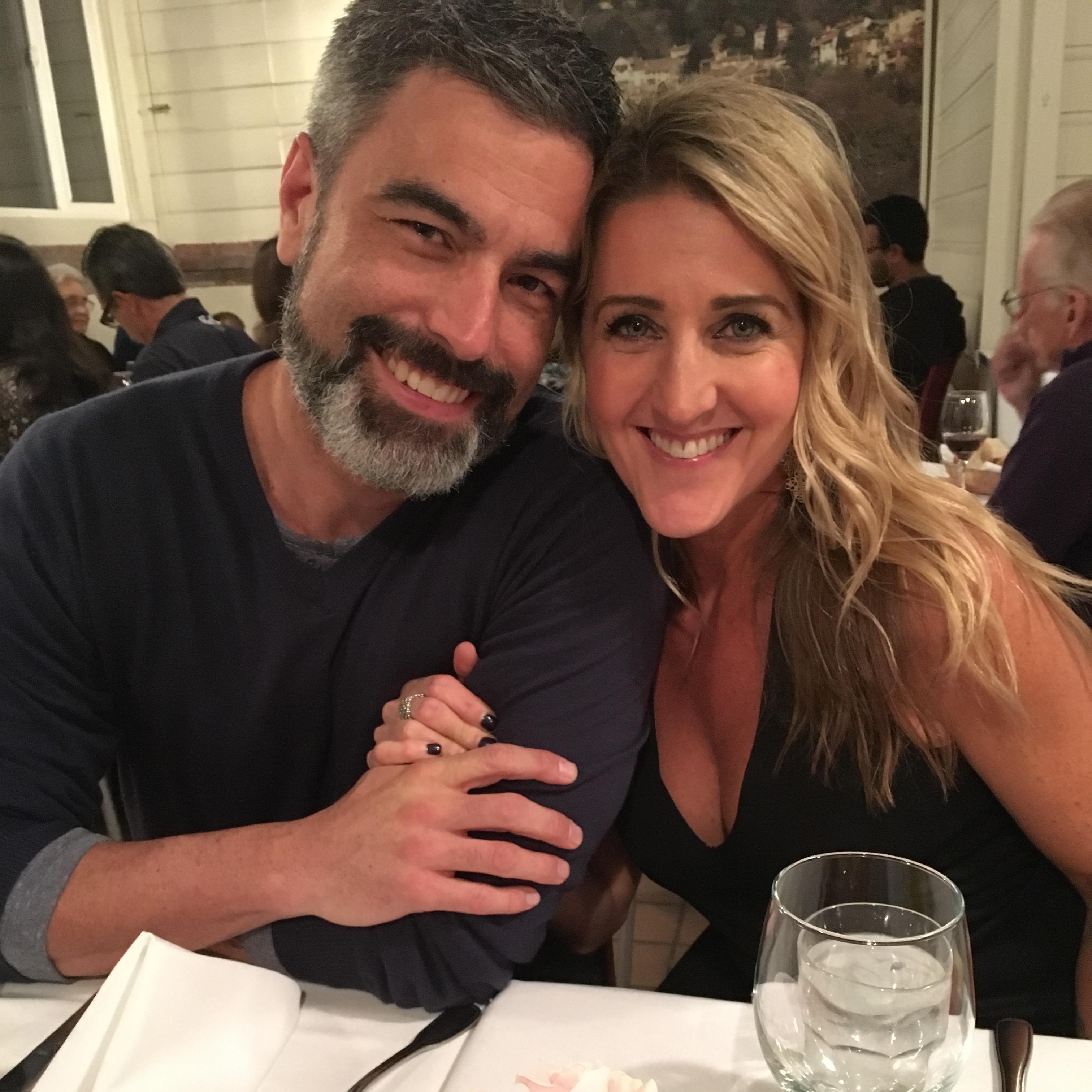 At our surprise engagement dinner!