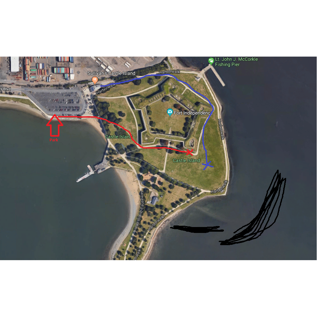 Map that Sam had drawn out for Mallory to organize the logistics of the proposal.