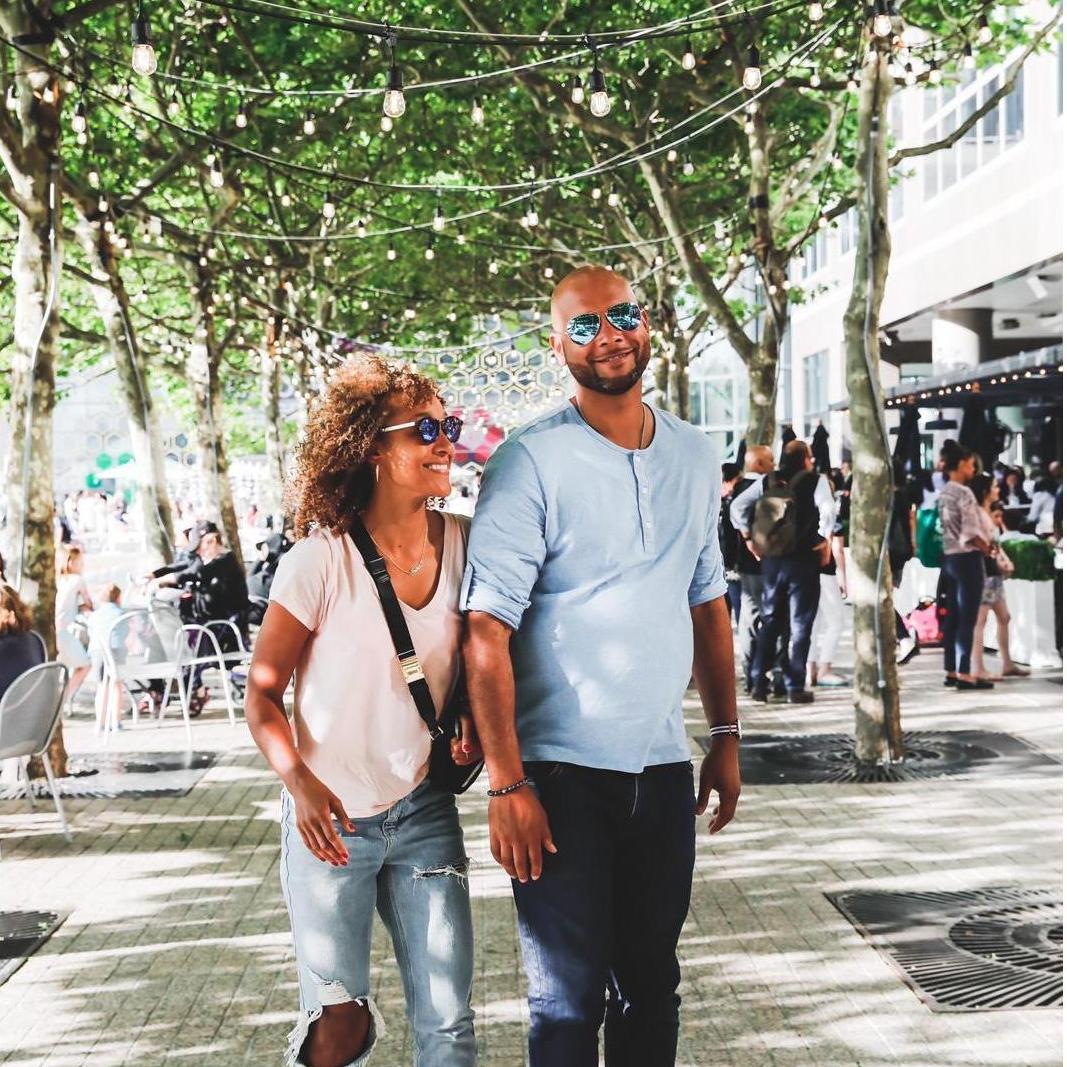 Traci & Eddie out and about in these NYC streets - Battery Park to be exact.