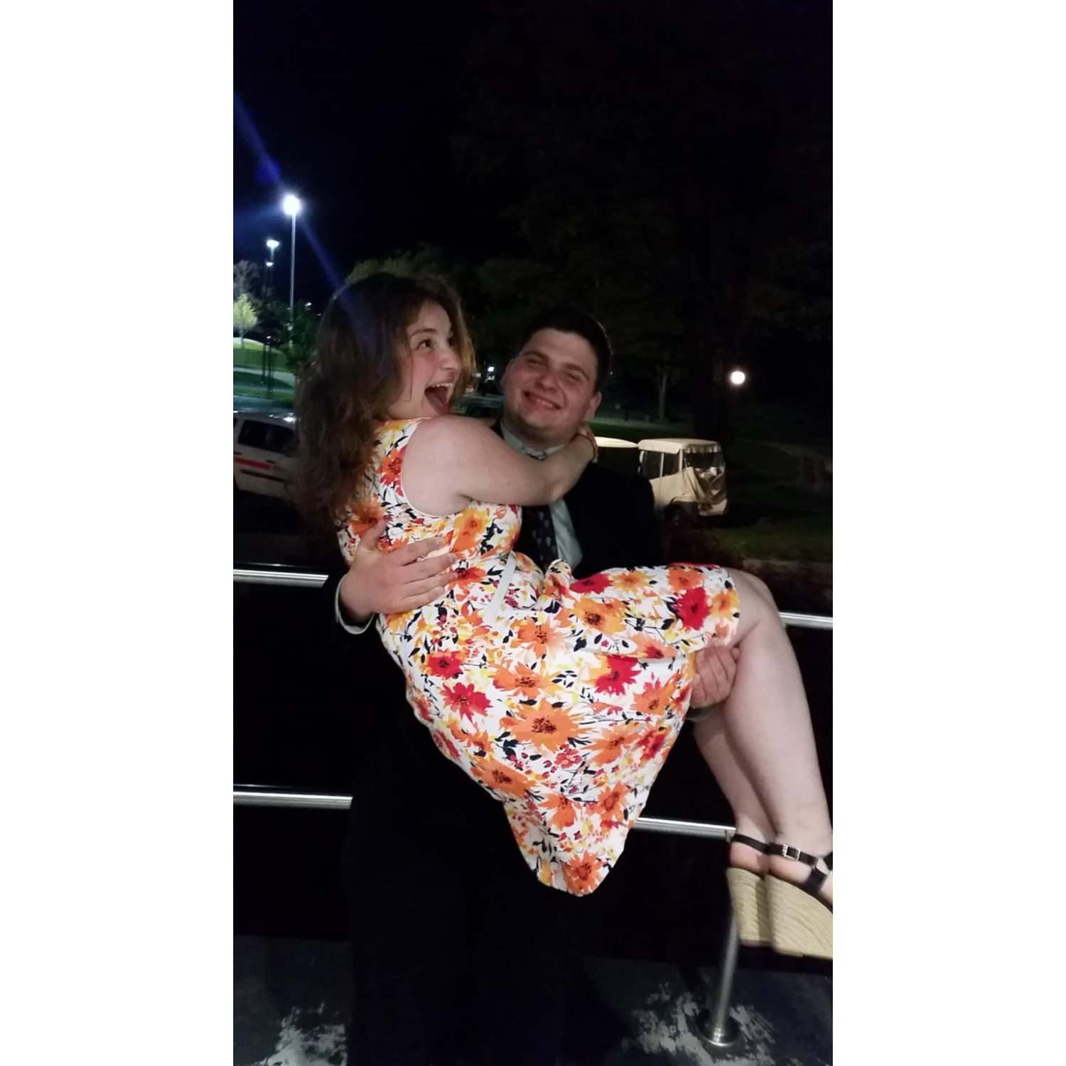 Brad came up to see Christina at Marist to be her date for the Music Formal.