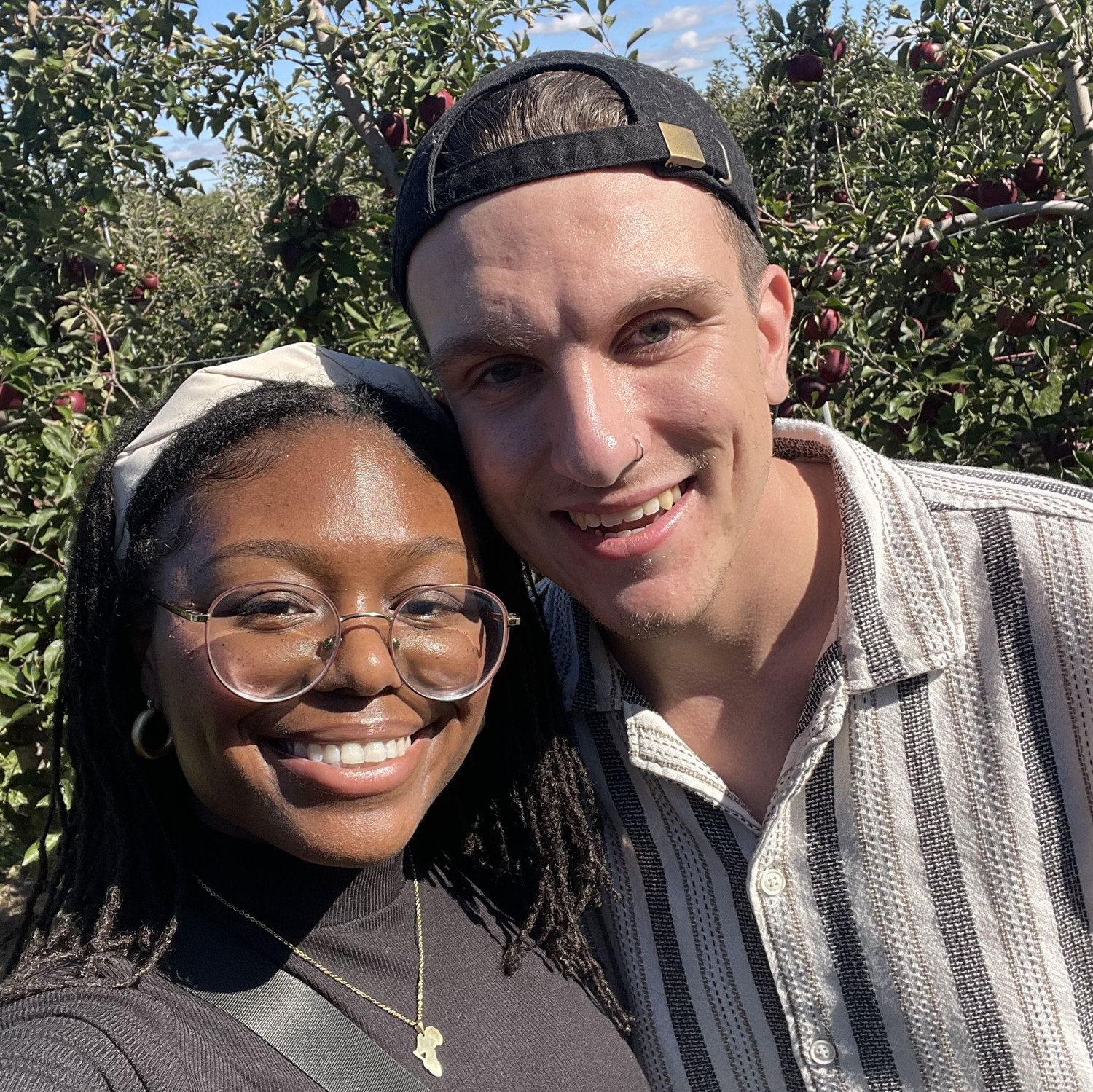 first time apple picking!