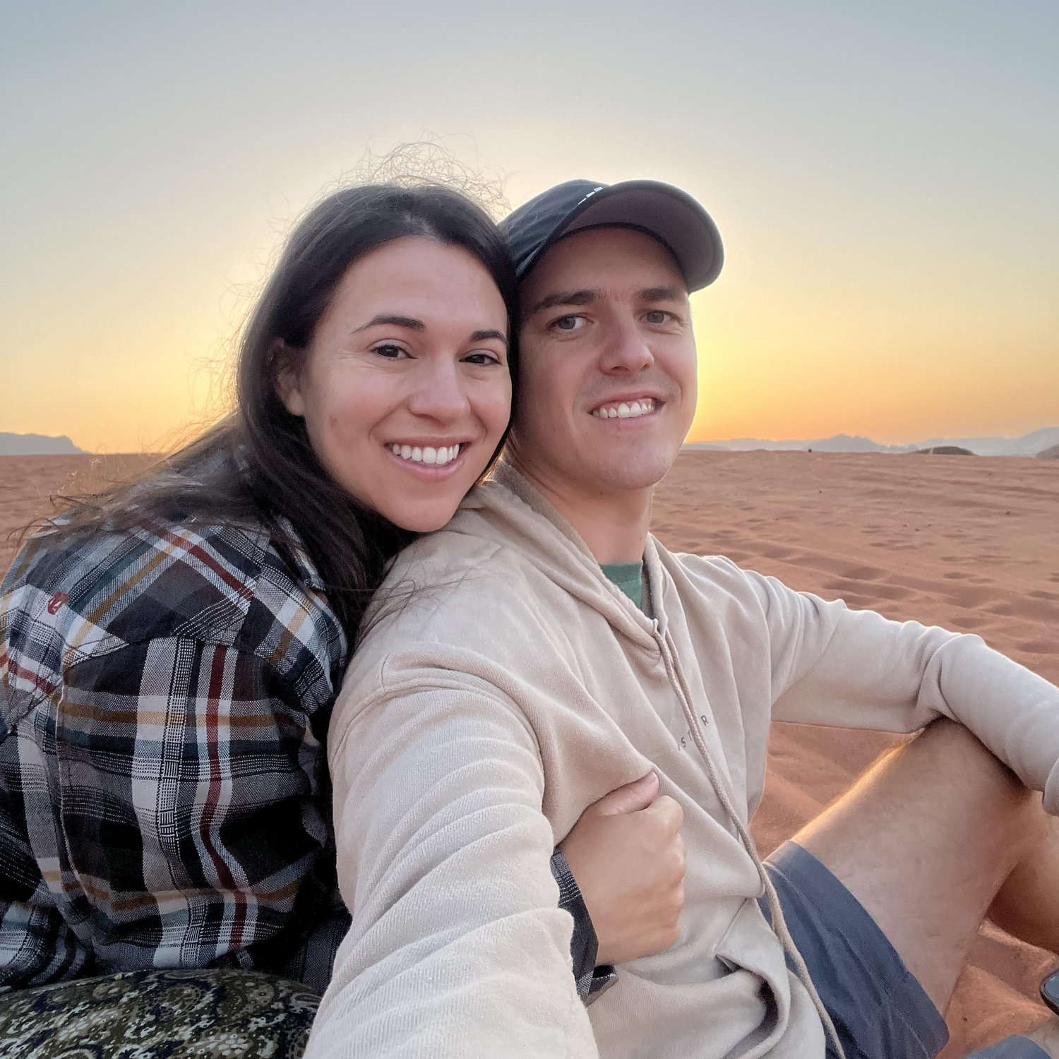 sunrise in the desert