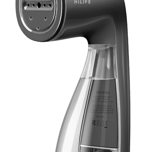 HiLIFE Steamer for Clothes, 1100W Clothes Steamer, Fast Wrinkle Removal with Large 300ml Tank, Ideal for All Fabrics, Easy to Use, Compact and Portable Travel Garment Steamer-Grey