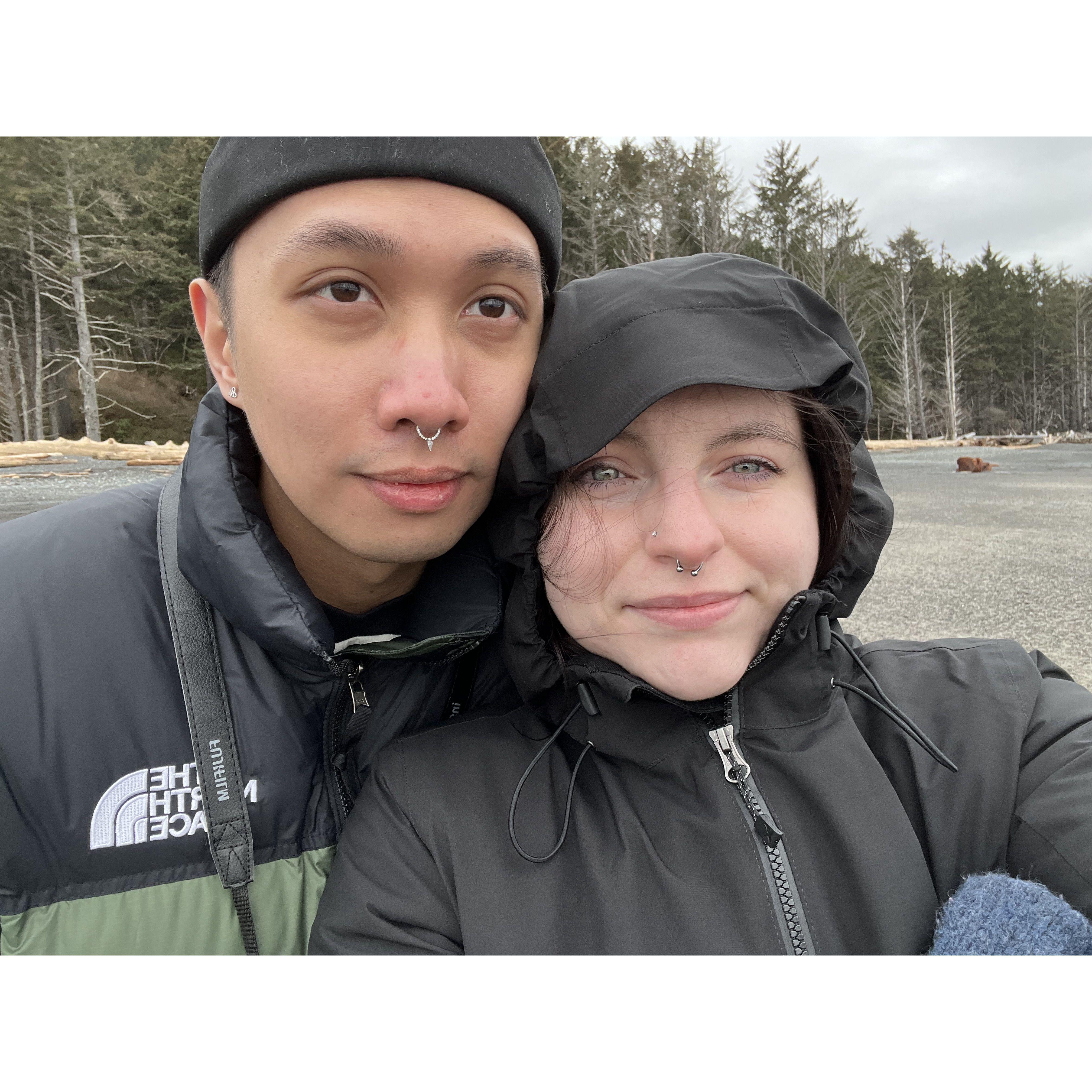 Right after we got engaged on La Push beach