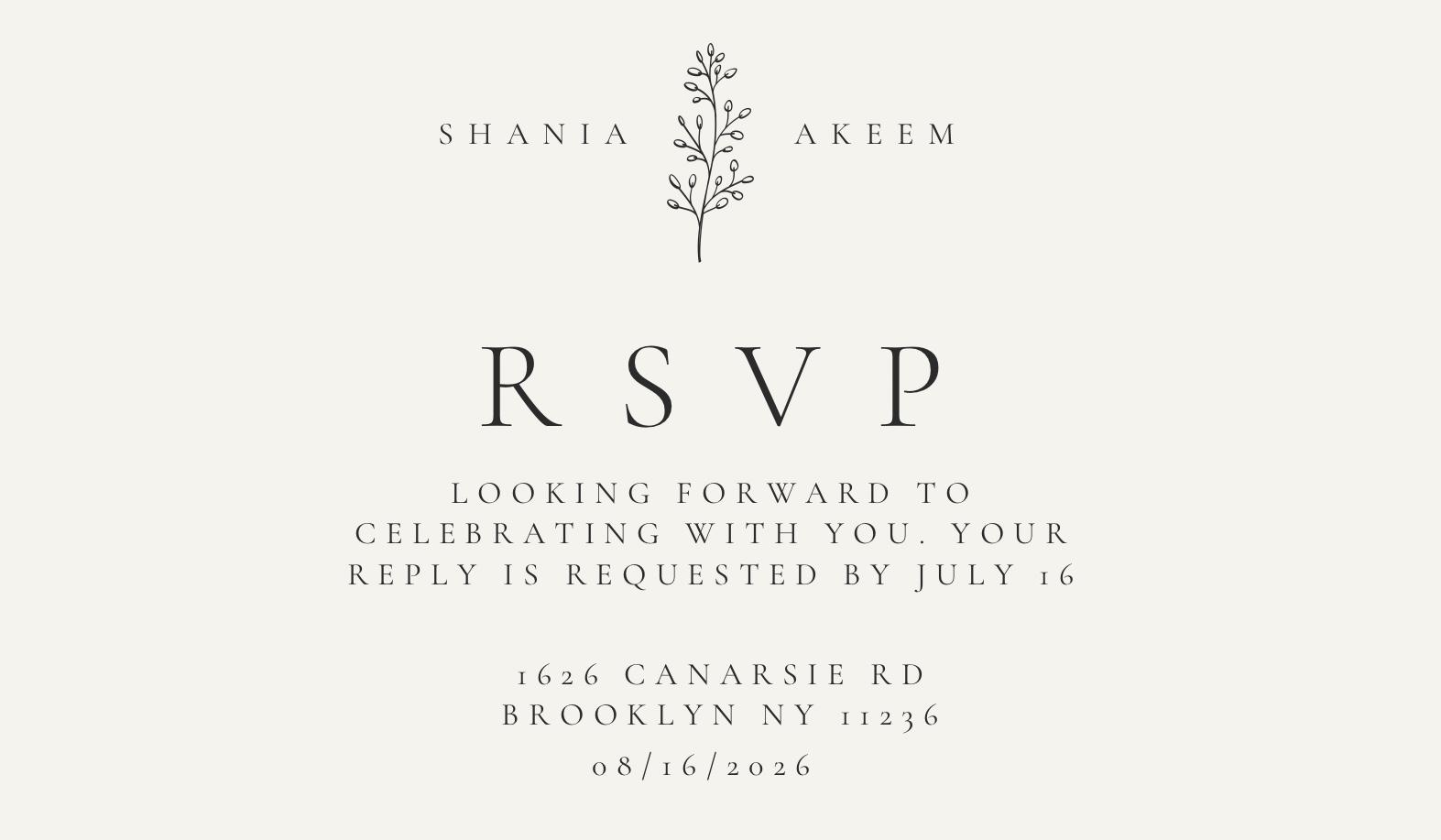 The Wedding Website of Shania Augustine and Akeem Augustine
