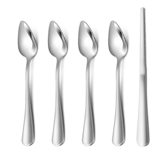 Hiware 4-piece Grapefruit Spoons and Knife