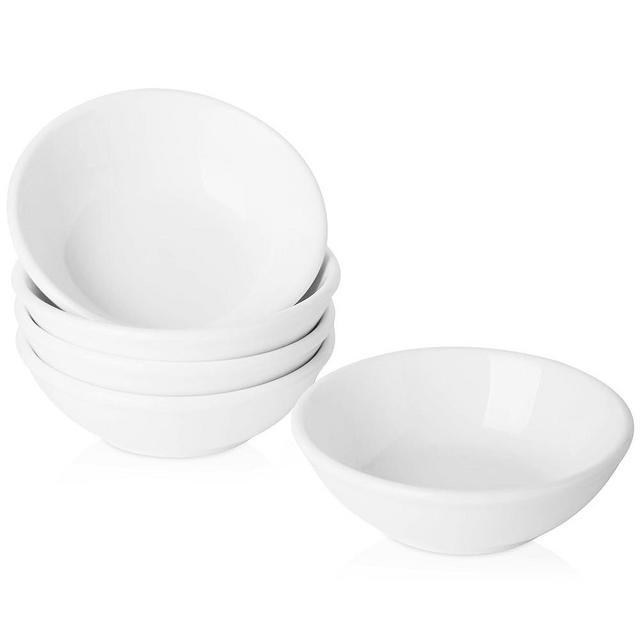 UIBFCWN 3Inch Ceramic Dipping Bowls, Soy Sauce Dish, 1.2 oz Small Dipping Sauce Bowls/Dishes, Mini Dip Bowl for Side Dishes Ketchup Sushi Olive Oil, Set of 5