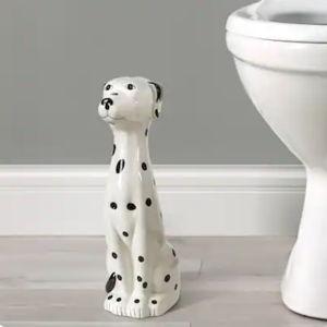 Ceramic Animal Toilet Brush Holder with Brush