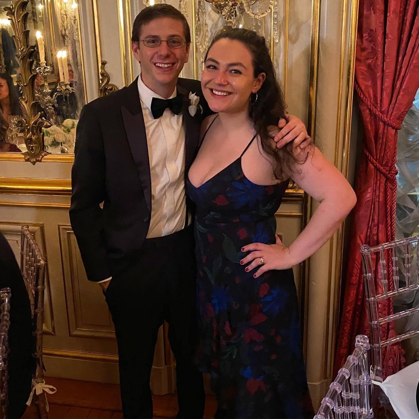 Celebrating Will and Hannah's wedding in January 2020.