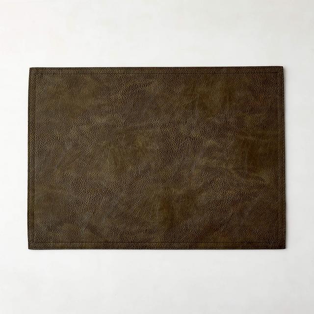 Faux Leather Olive Placemat