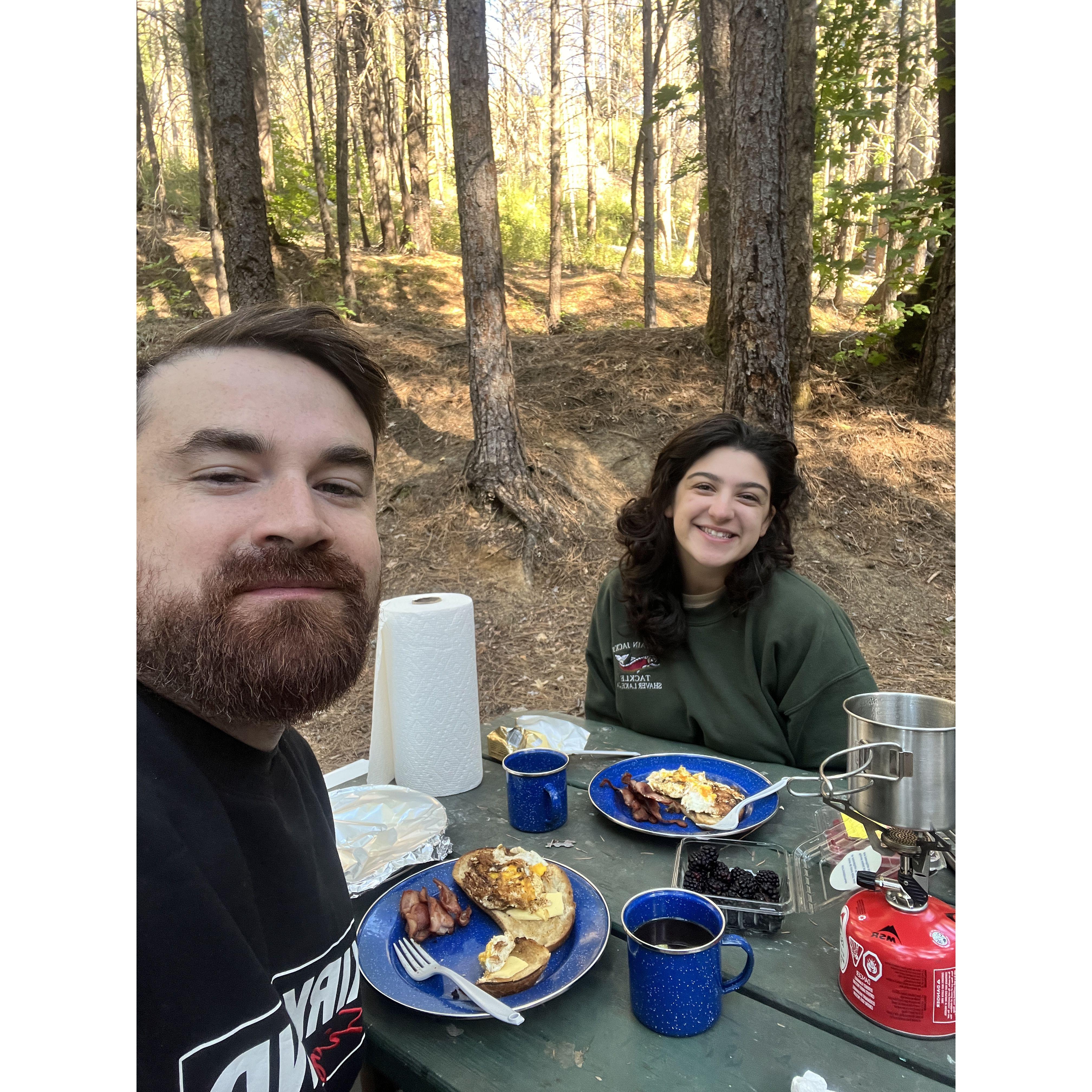 Chloe's first time camping 🏕️