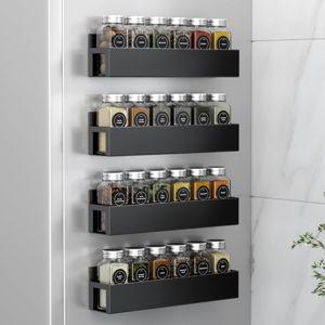 4 Pack Magnetic Spice Rack with 24 Spice Jars