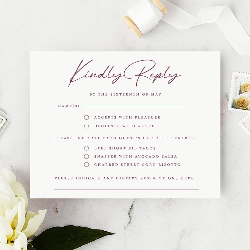 Zola Wedding Invitations - Burke Classic Letterpress