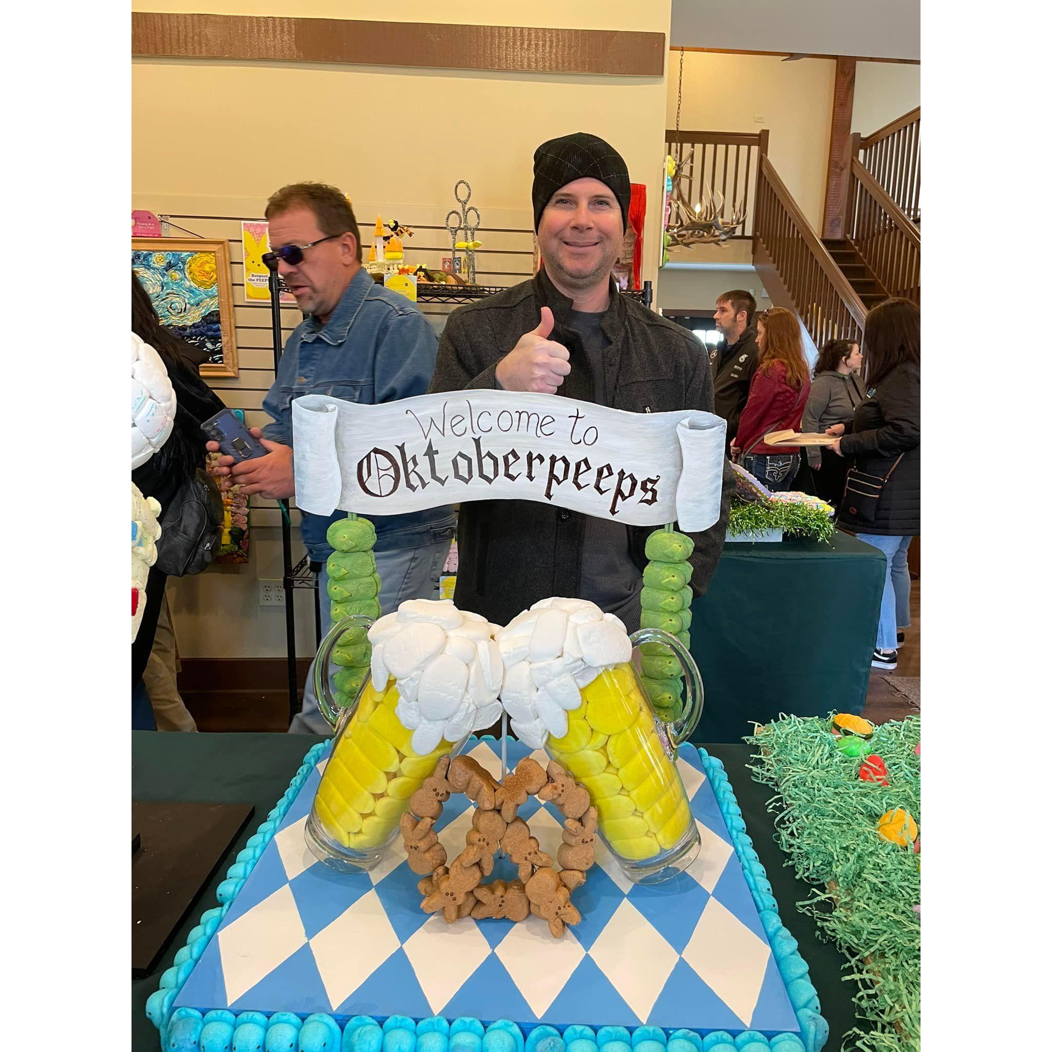 A visit to Peddler's Village in Pennsylvania - voted on "Peeps" art!