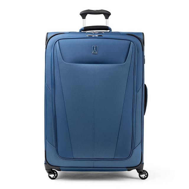Travelpro Maxlite 5 Softside Expandable Luggage with 4 Spinner Wheels, Lightweight Suitcase, Men and Women, Ensign Blue, Checked-Large 29-Inch