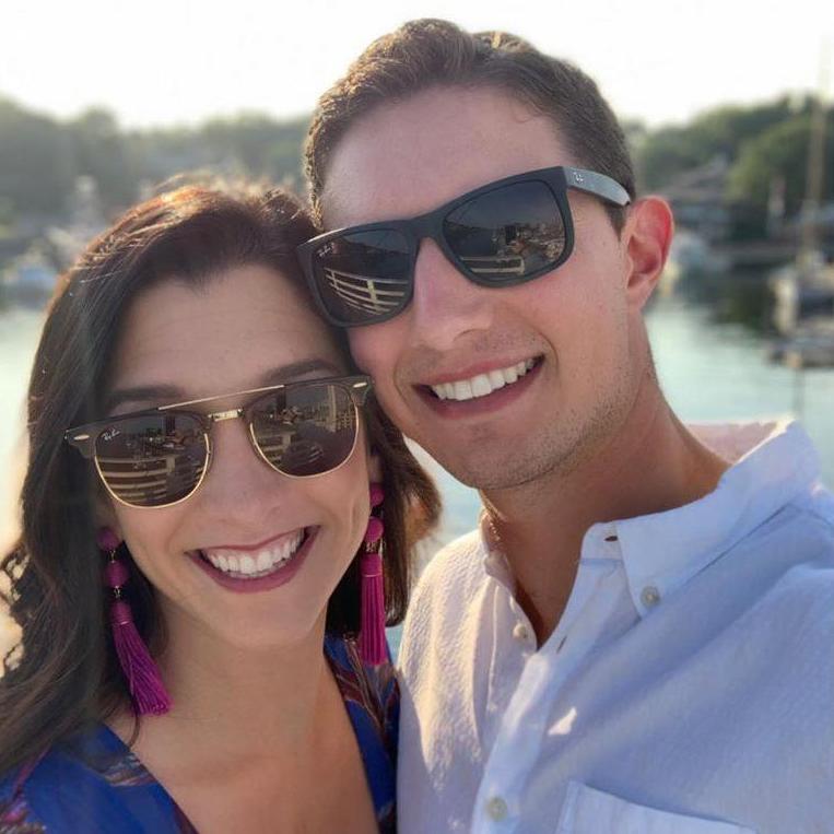 Celebrating our engagement during our annual trip to Ogunquit, ME. July, 2019.