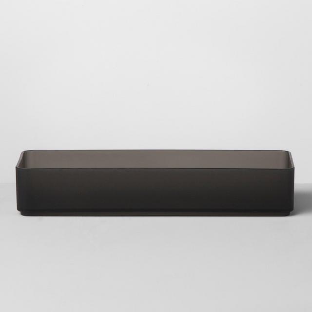 Small Plastic Bathroom Tray Black - Made By Design™