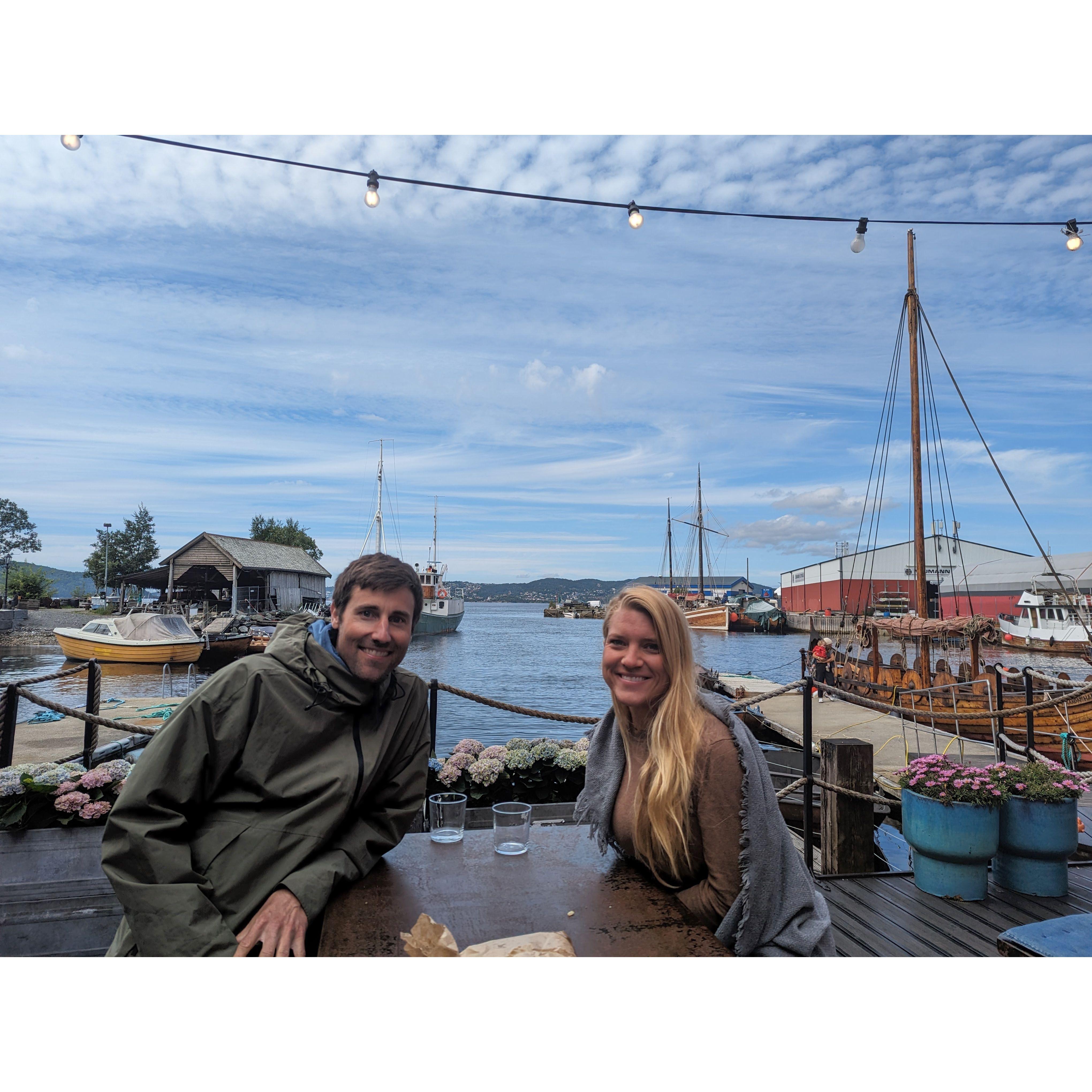 In Bergen, Norway... the day after we got engaged!