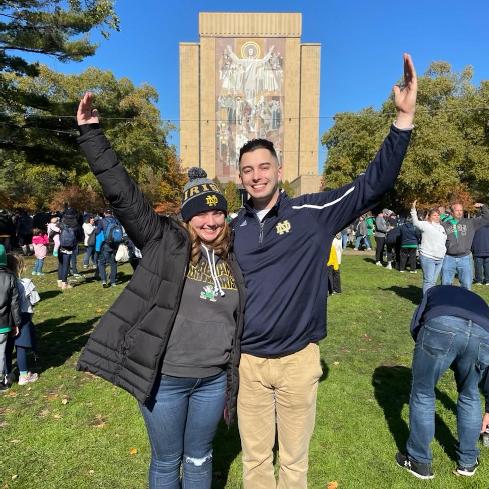 Our first time together at Notre Dame!