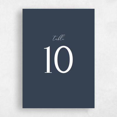 Blue Wedding Table Number - Margret