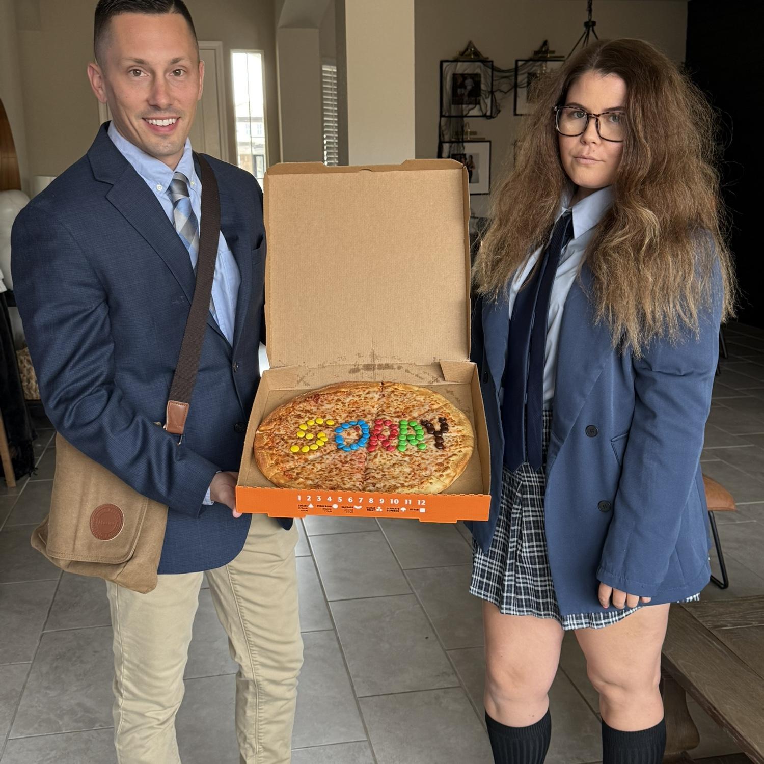 Kendall picks, Matt rocks it — Halloween tradition!