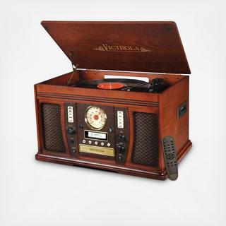 Recordable 7-in-1 Classic Wood 3-Speed Turntable