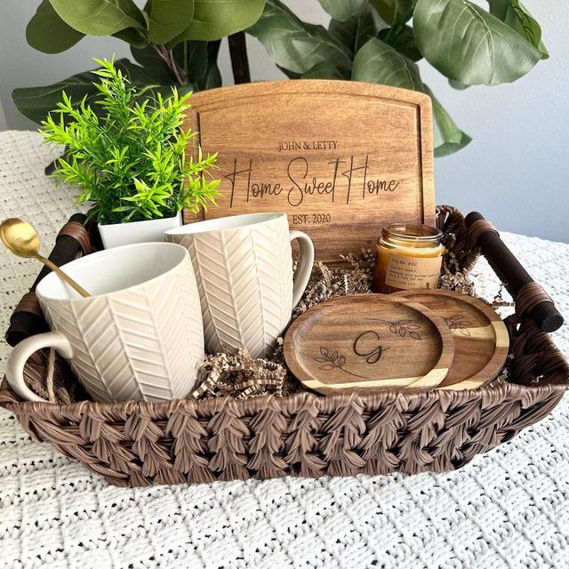 Housewarming gift basket new home gift for couple unique gift realtor closing gift for buyers personalized gift basket custom wedding gift