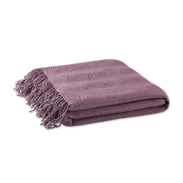 INK+IVY Reeve Ruched Throw Blanket in Purple