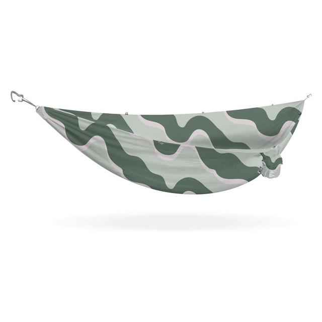 Kammok Roo Double Hammock with Stuff Sack | Waterproof Ripstop Nylon, Gear Loops | Lightweight for Camping and Backpacking, Ocean Print