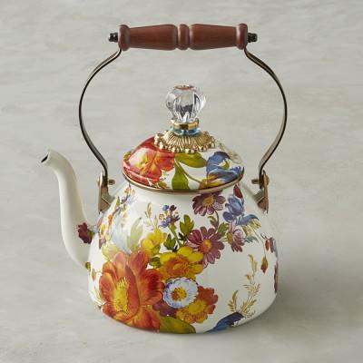 MacKenzie-Childs Flower Market Tea Kettle -3 qt.
