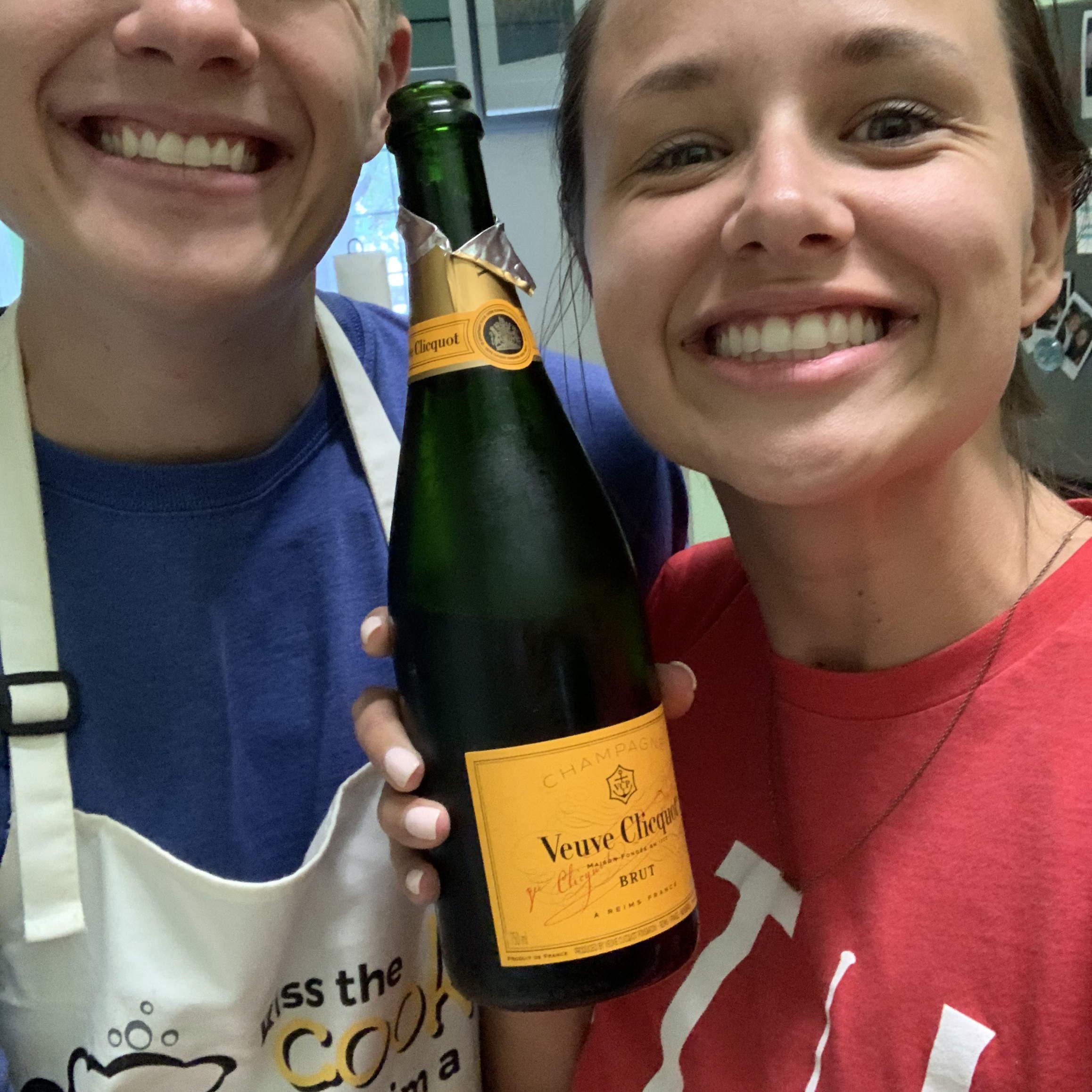 Celebrating our engagement with Veuve