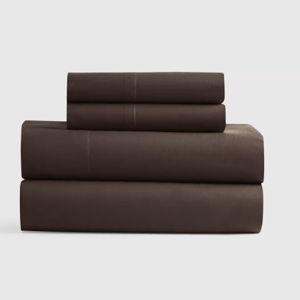 Percale Sheet Set in Espresso - Queen