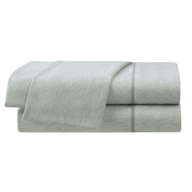 Martex Arcadia Heather Herringbone Gray Queen Sheet Set