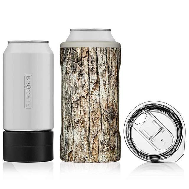 BrüMate HOPSULATOR TRíO 3-in-1 Stainless Steel Insulated Can Cooler, Works With 12 Oz, 16 Oz Cans And As A Pint Glass (3D Camo)