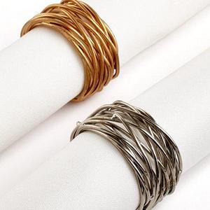 Excell Set of 4 Twisted Wire Napkin Rings - Linen Napkins - SLP - Macy's