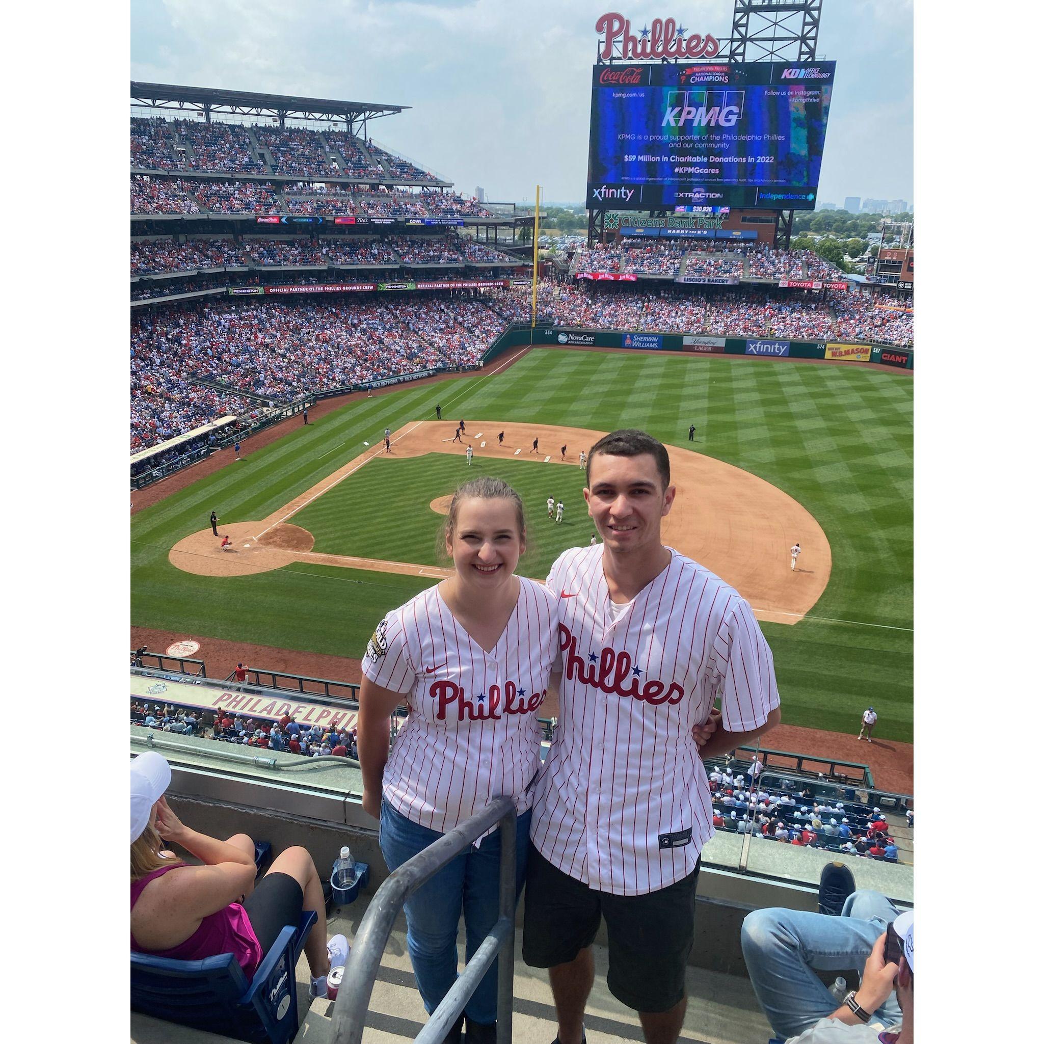 We love watching the Phillies together—whether it's at the ballpark or from the couch, it's one of our favorite ways to spend time together.