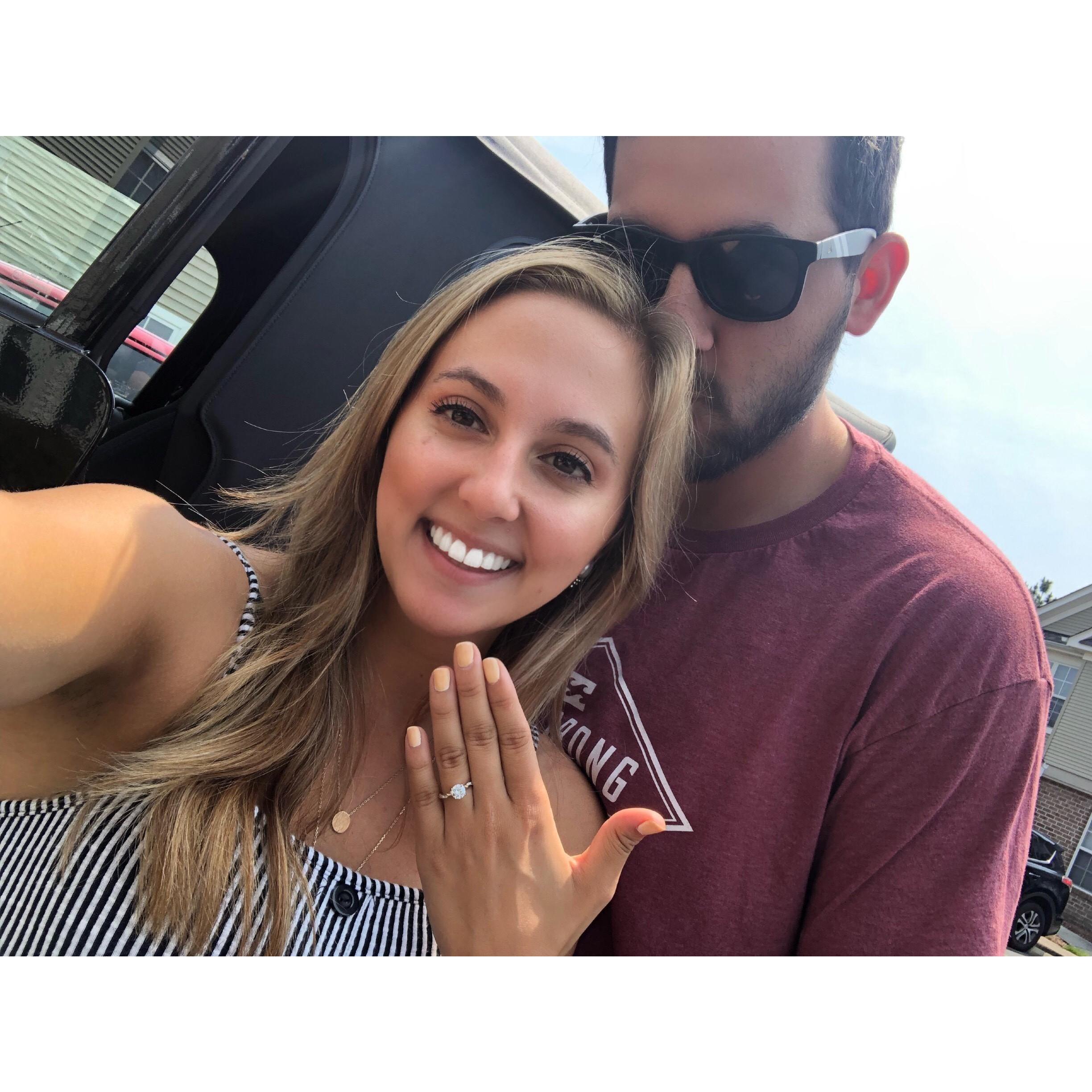 Day after "The Big Question" was asked. Jordan left me in Virginia Beach after this picture to play soccer in SC.. #TrueLove