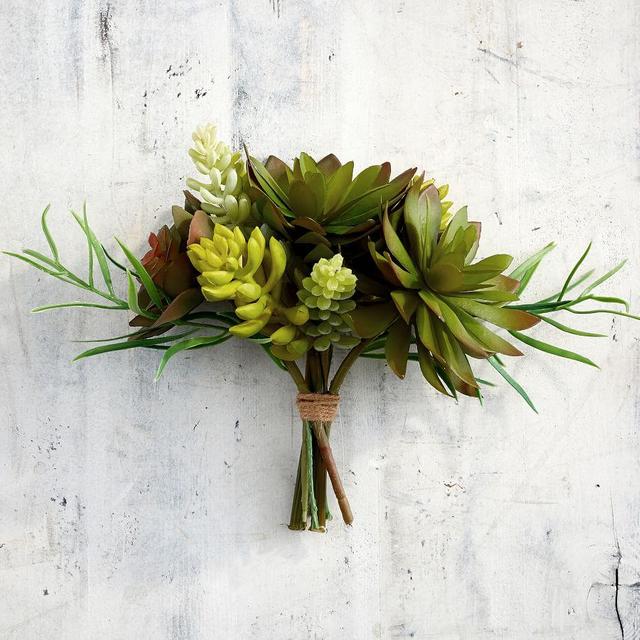 Faux Succulent Bouquet, Green, One