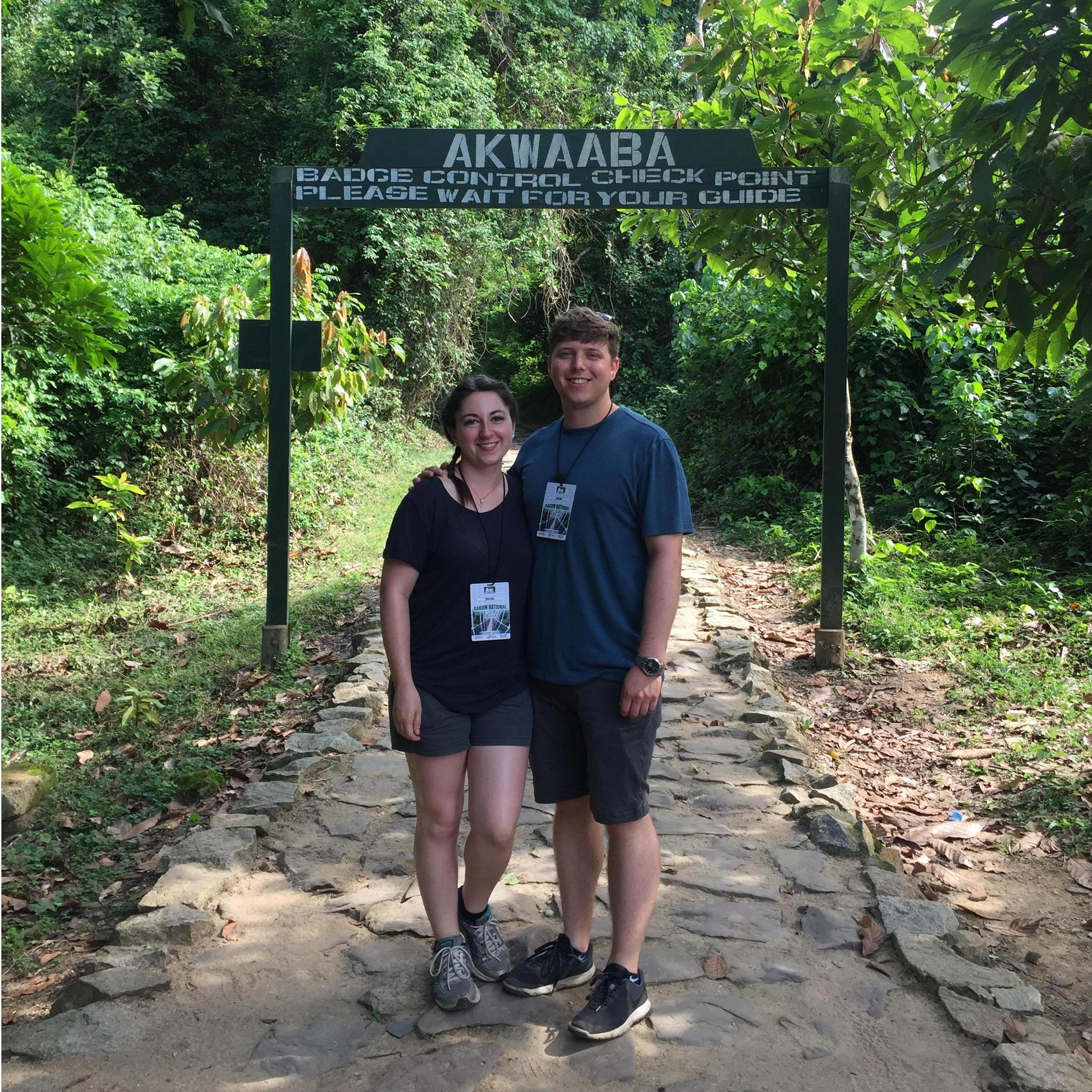 June 2019; Kakum Canopy Walk in Ghana, Africa