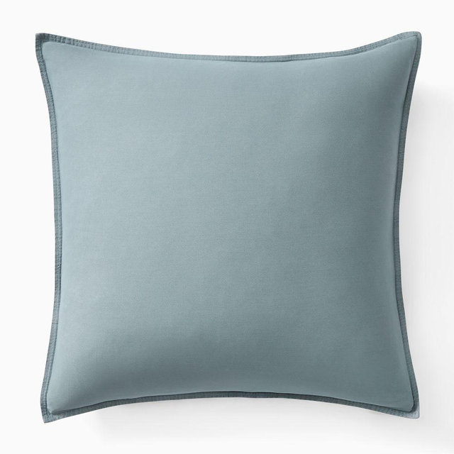 Brushed Tencel Twill Euro Sham, Chambray