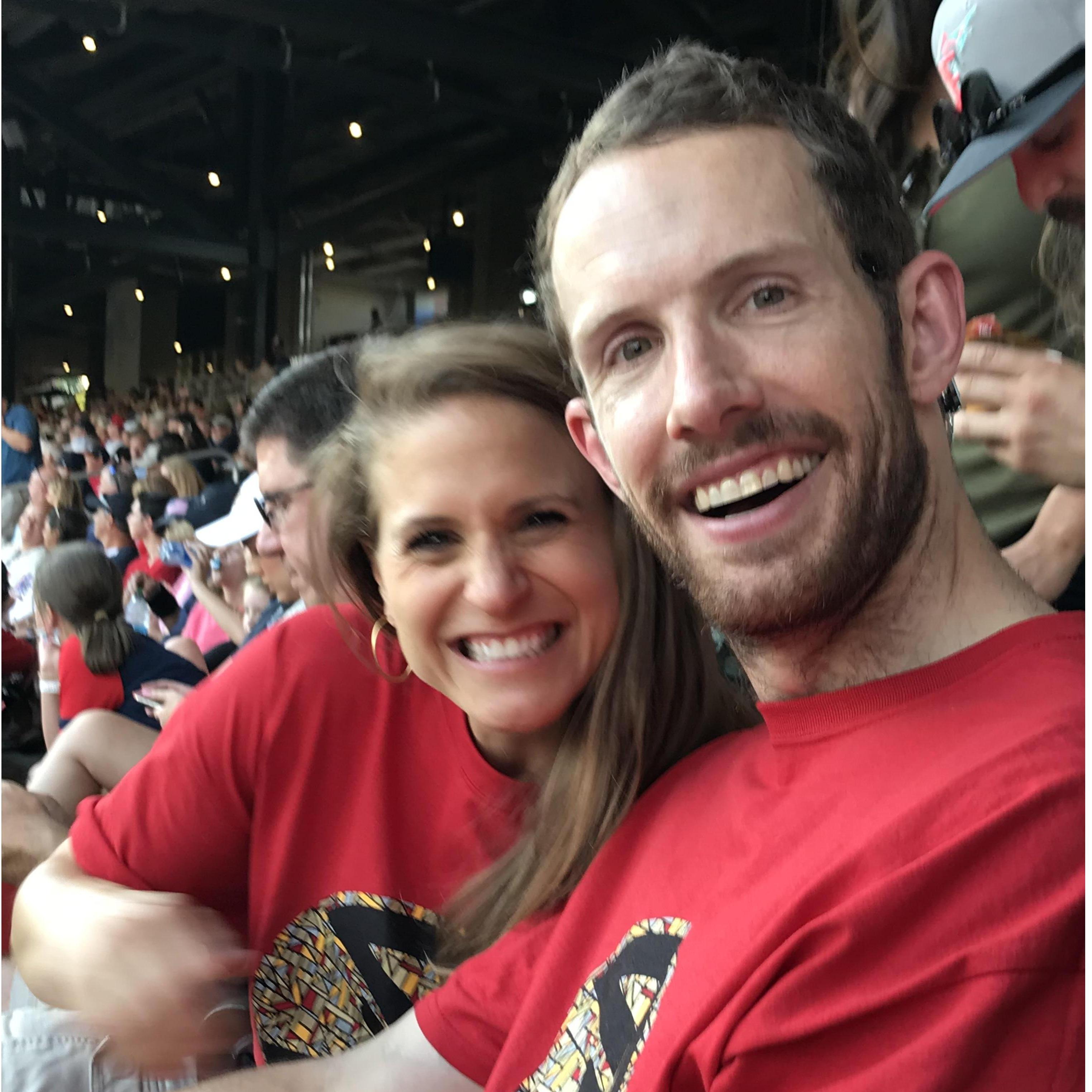 Braves Game while representing our Hawks!